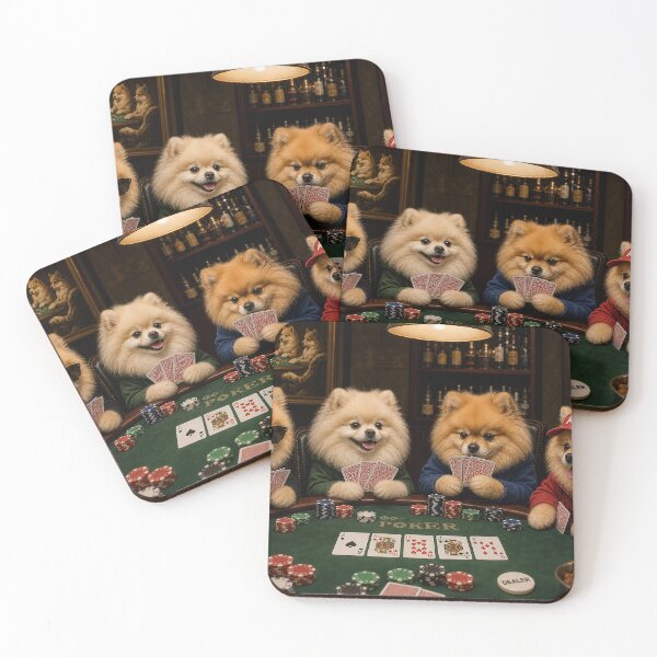 Item preview, Pomeranian Poker Night designed and sold by Twisted Oak Gifts.