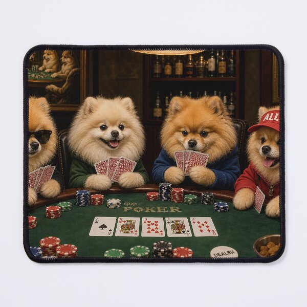 Item preview, Pomeranian Poker Night designed and sold by Twisted Oak Gifts.