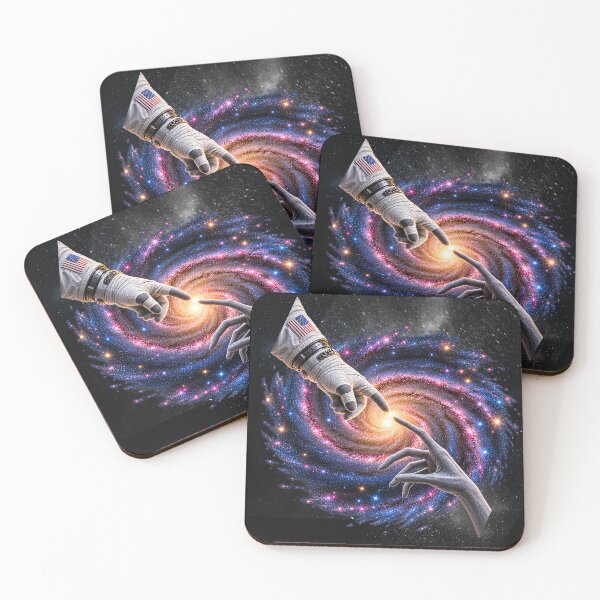 Item preview, Michelangelo Astronaut with Alien Hands Galaxy Space Sci-Fi designed and sold by Genius Geek.