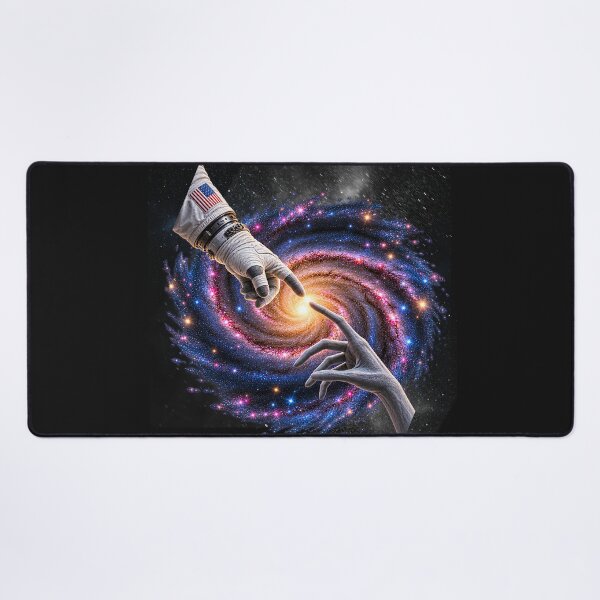Item preview, Michelangelo Astronaut with Alien Hands Galaxy Space Sci-Fi designed and sold by Genius Geek.