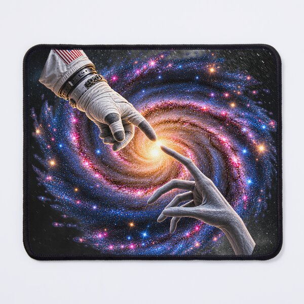Item preview, Michelangelo Astronaut with Alien Hands Galaxy Space Sci-Fi designed and sold by Genius Geek.