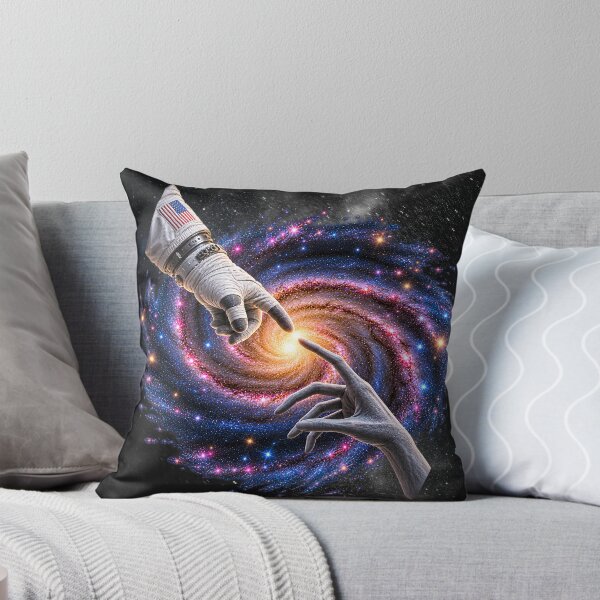 Item preview, Michelangelo Astronaut with Alien Hands Galaxy Space Sci-Fi designed and sold by Genius Geek.