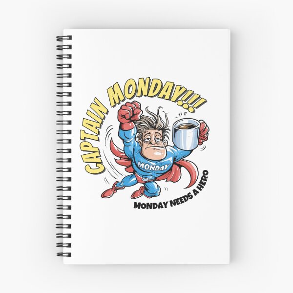 Item preview, Captain Monday Funny Superhero T-Shirt – Monday Needs a Hero designed and sold by JacekKita.