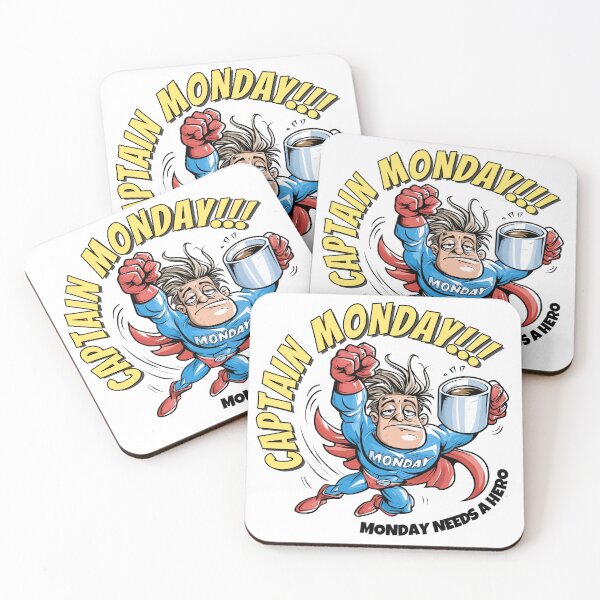 Item preview, Captain Monday Funny Superhero T-Shirt – Monday Needs a Hero designed and sold by JacekKita.