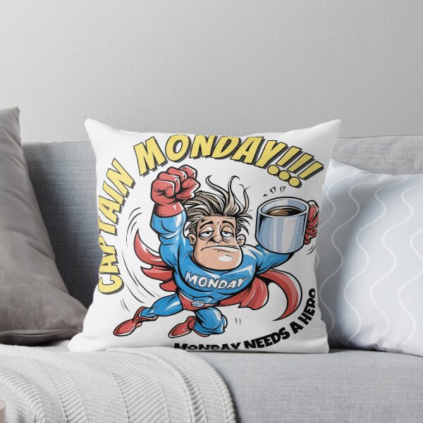 Item preview, Captain Monday Funny Superhero T-Shirt – Monday Needs a Hero designed and sold by JacekKita.