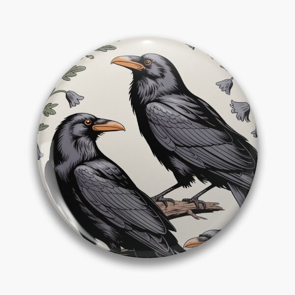Item preview, Three Ravens Botanical Illustration Wall Art designed and sold by NuvoraNest.