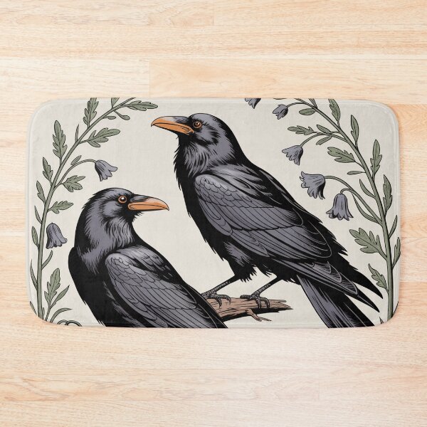 Item preview, Three Ravens Botanical Illustration Wall Art designed and sold by NuvoraNest.