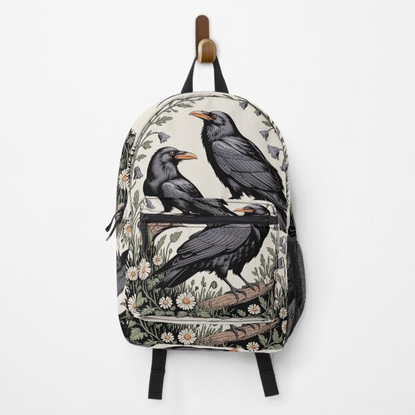 Item preview, Three Ravens Botanical Illustration Wall Art designed and sold by NuvoraNest.