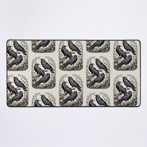 Item preview, Three Ravens Botanical Illustration Wall Art designed and sold by NuvoraNest.