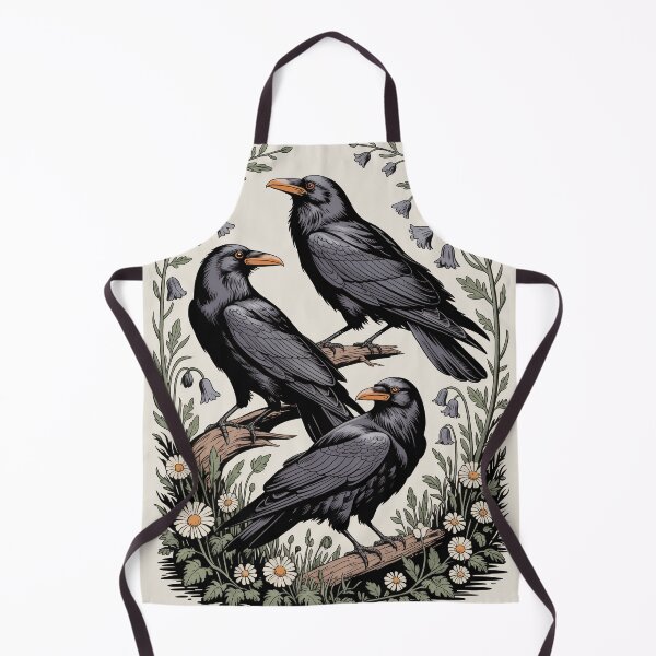 Item preview, Three Ravens Botanical Illustration Wall Art designed and sold by NuvoraNest.