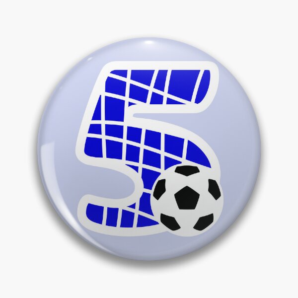 Item preview, Football Number 5 Blue Five No #5 designed and sold by Jeallan Designs.