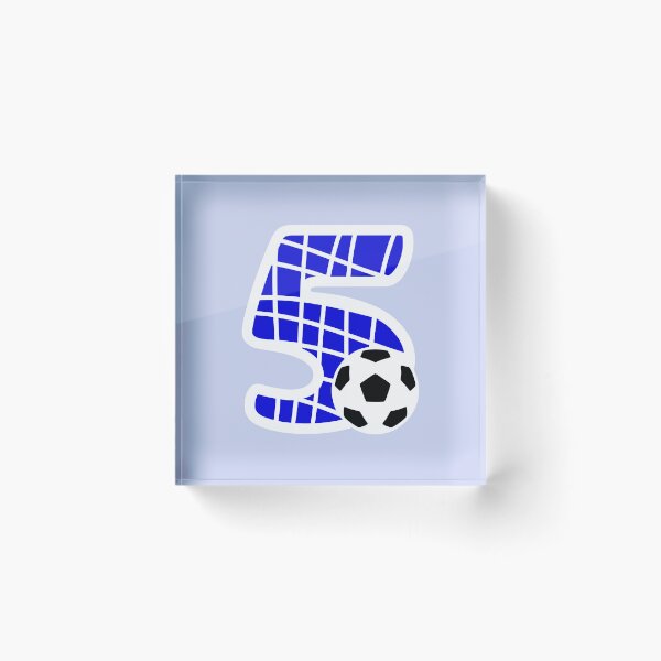 Item preview, Football Number 5 Blue Five No #5 designed and sold by Jeallan Designs.