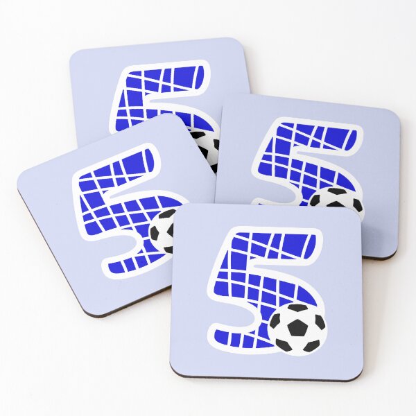 Item preview, Football Number 5 Blue Five No #5 designed and sold by Jeallan Designs.