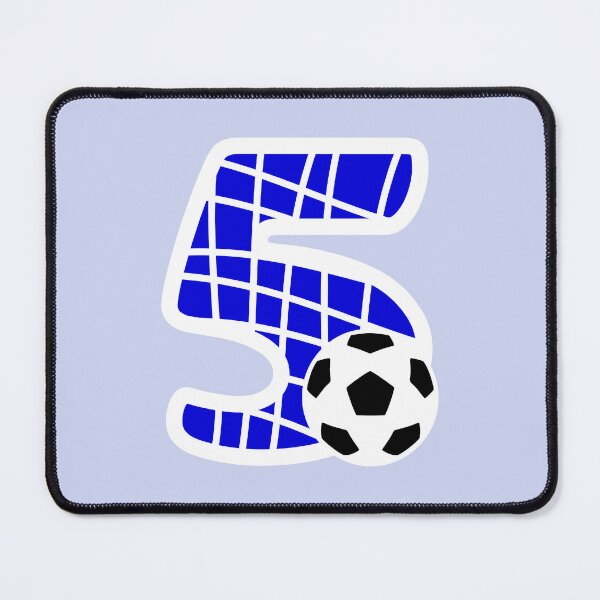 Item preview, Football Number 5 Blue Five No #5 designed and sold by Jeallan Designs.