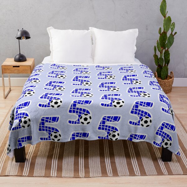 Item preview, Football Number 5 Blue Five No #5 designed and sold by Jeallan Designs.