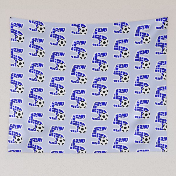 Item preview, Football Number 5 Blue Five No #5 designed and sold by Jeallan Designs.