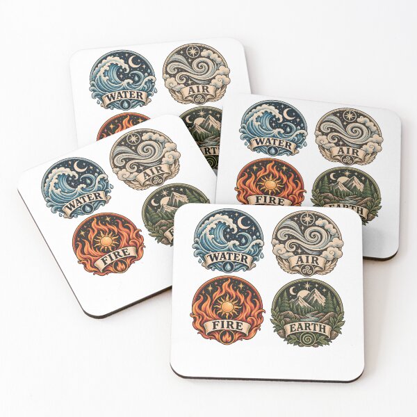 Item preview, Four Elements Water Air Fire Earth Vintage Mystical Nature designed and sold by Mr. L.S.