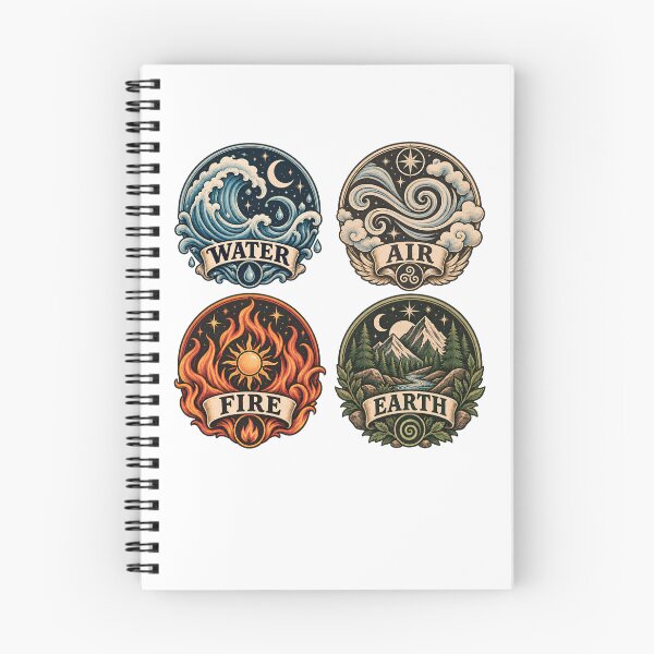 Item preview, Four Elements Water Air Fire Earth Vintage Mystical Nature designed and sold by Mr. L.S.
