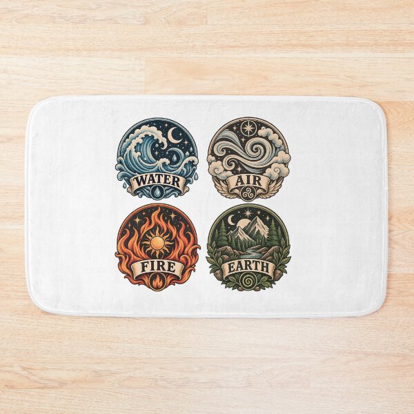 Item preview, Four Elements Water Air Fire Earth Vintage Mystical Nature designed and sold by Mr. L.S.