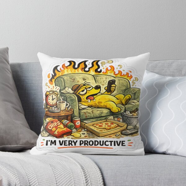 Item preview, I'm Very Productive Funny Lazy Dog designed and sold by BookedBusy.
