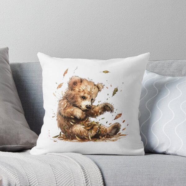 Item preview, Bear Cub | Cute Woodland Animal Watercolor Art designed and sold by Mandayartstudio.