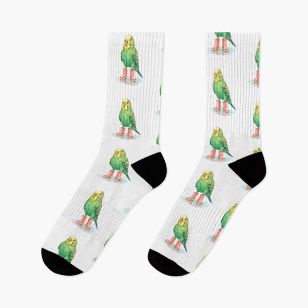 Item preview, Budgerigar Pink Rain Boots designed and sold by Roy & Tiffany.