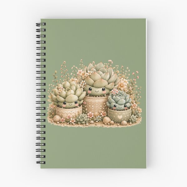 Item preview, Kawaii Succulent Family Illustration – Cute Rounded Leaf Design Art designed and sold by MagicMakerPh.