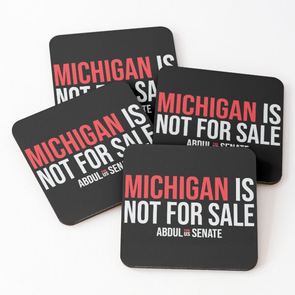 Item preview, Michigan Is Not For Sale Abdul For US Senate Political Typography designed and sold by sdefrt.