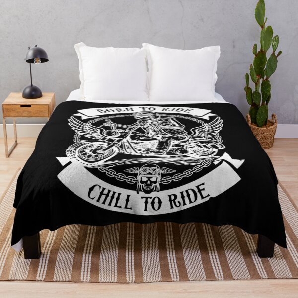 Item preview, Skeleton Biker Vintage Born To Ride Graphic For Motorcycle Enthusiasts designed and sold by roarsomethings.