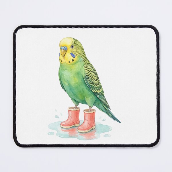 Item preview, Green Parakeet Pink Boots designed and sold by Roy & Tiffany.