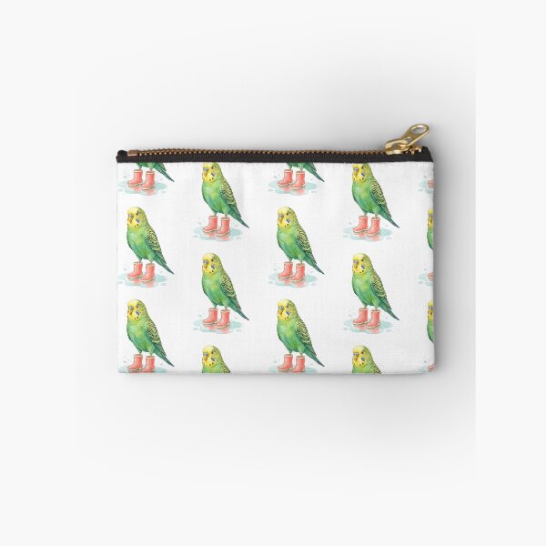 Item preview, Green Parakeet Pink Boots designed and sold by Roy & Tiffany.