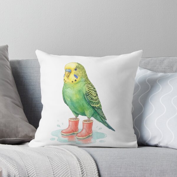 Item preview, Green Parakeet Pink Boots designed and sold by Roy & Tiffany.