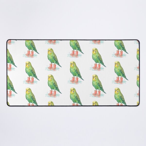Item preview, Green Parakeet Pink Boots designed and sold by Roy & Tiffany.