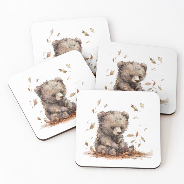 Item preview, Bear Cub | Cute Woodland Animal Watercolor Art designed and sold by Mandayartstudio.
