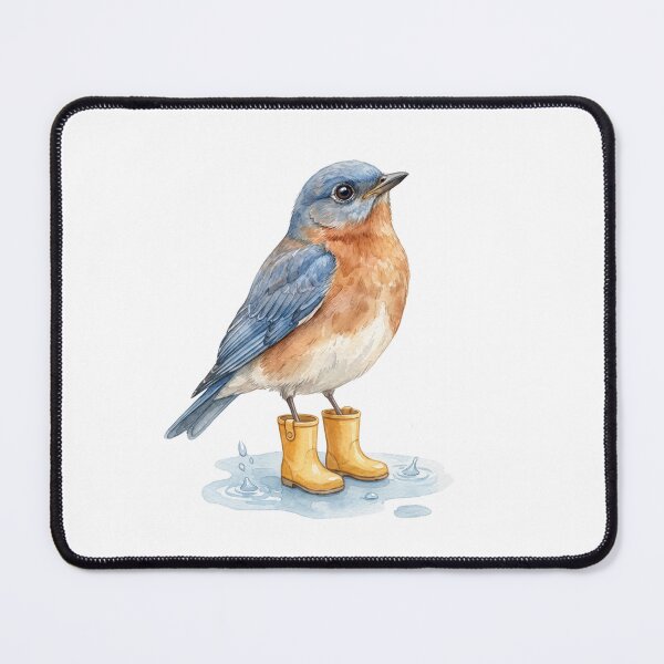 Item preview, Eastern Bluebird Yellow Boots designed and sold by Roy & Tiffany.