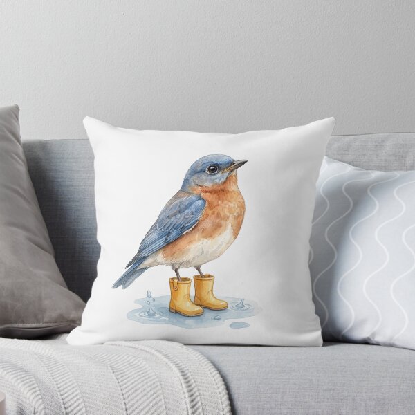 Item preview, Eastern Bluebird Yellow Boots designed and sold by Roy & Tiffany.