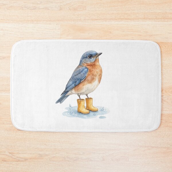 Item preview, Eastern Bluebird Yellow Boots designed and sold by Roy & Tiffany.