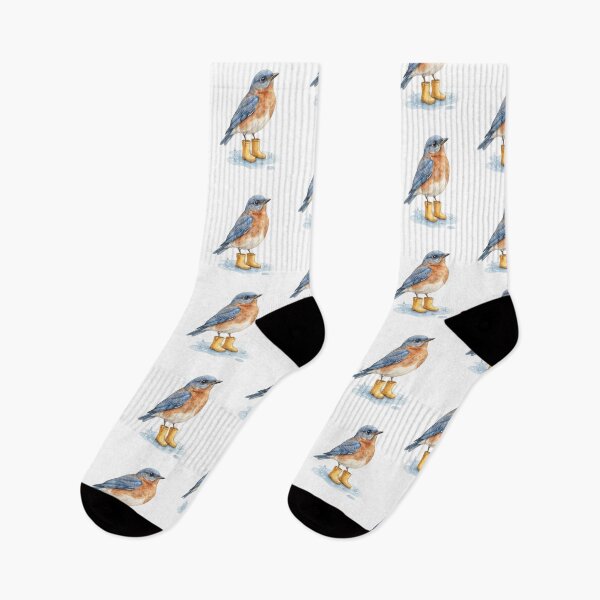 Item preview, Eastern Bluebird Yellow Boots designed and sold by Roy & Tiffany.