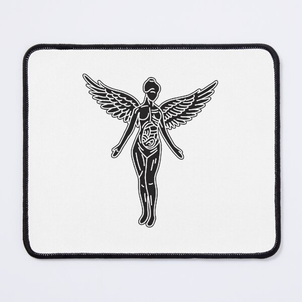 Item preview, Nirvana In Utéro Iconic Anatomical Angel Line Art designed and sold by sdefrt.