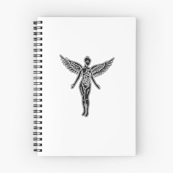 Item preview, Nirvana In Utéro Iconic Anatomical Angel Line Art designed and sold by sdefrt.