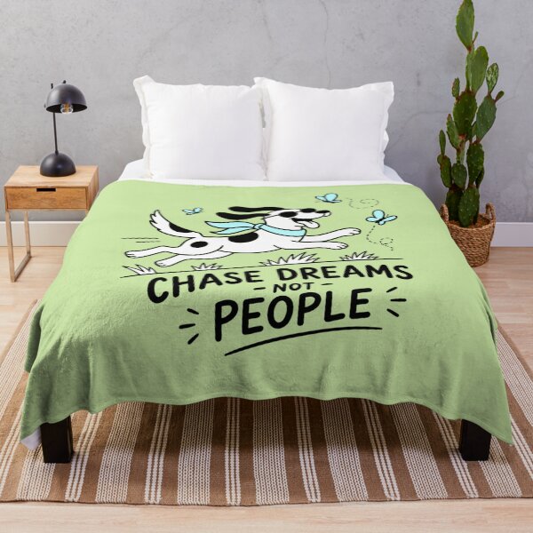 Item preview, Chase Dreams Not People Motivational Dog Quote designed and sold by VIVID COLORS CLUB.