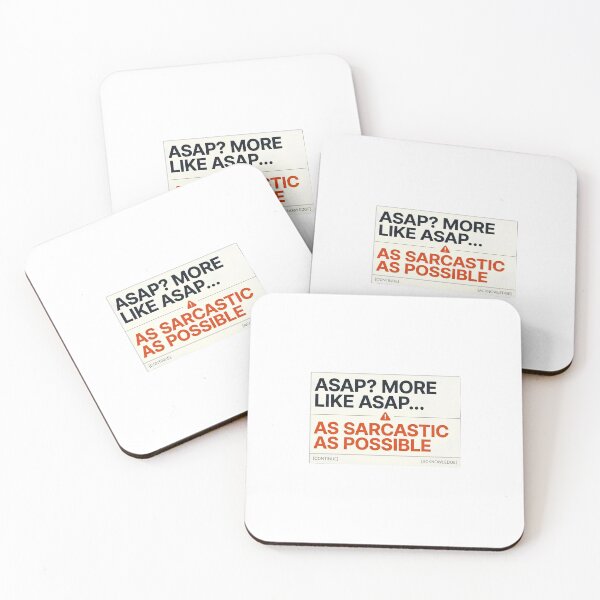 Item preview, ASAP As Sarcastic As Possible Funny Office Quote designed and sold by WittyBrand.