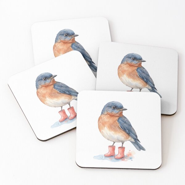 Item preview, Eastern Bluebird Pink Boots designed and sold by Roy & Tiffany.