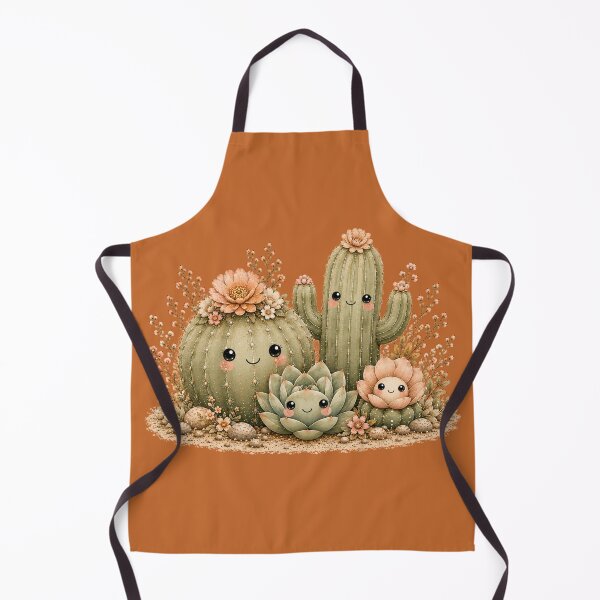 Item preview, Kawaii Desert Friends Illustration – Cute Cactus & Succulent Group Art designed and sold by MagicMakerPh.