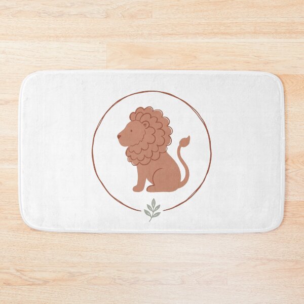 Item preview,  Leo zodiac lion in muted terracotta earth tones  designed and sold by Osmose-Studio.
