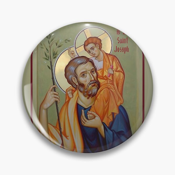 Item preview, Saint Joseph with Jesus designed and sold by orthodox-icon.