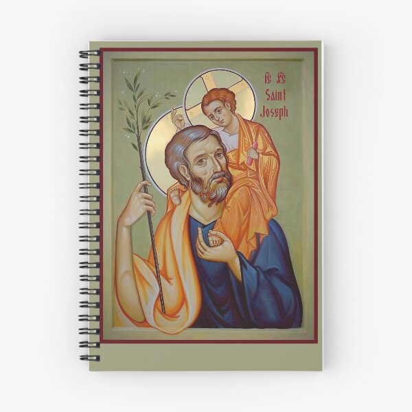 Item preview, Saint Joseph with Jesus designed and sold by orthodox-icon.