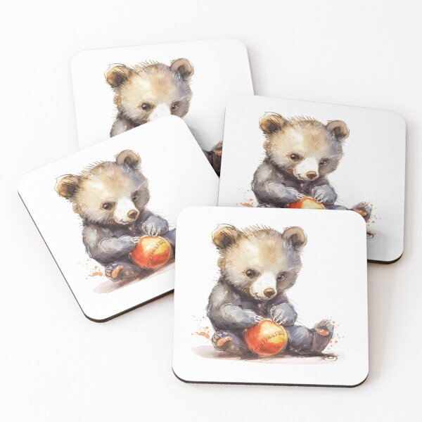 Item preview, Bear Cub | Cute Woodland Animal Watercolor Art designed and sold by Mandayartstudio.