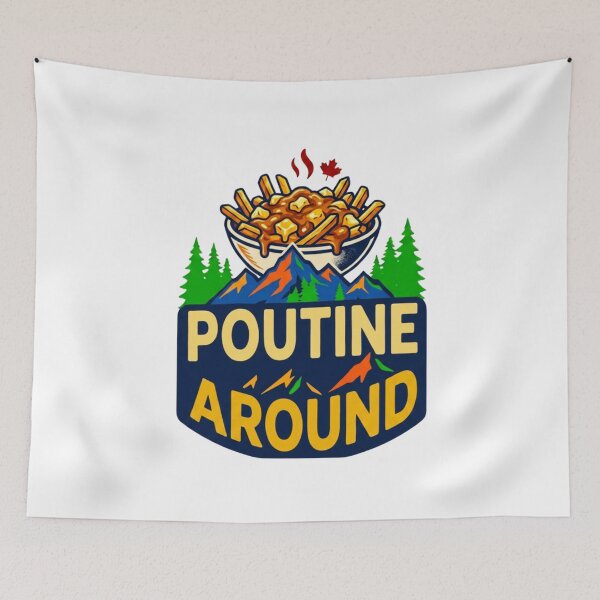Item preview, Poutine Around — Funny Canadian Food T-Shirt | Poutine Lover Graphic Tee designed and sold by Canadian Spirit.