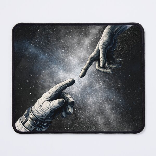 Item preview, Michelangelo Astronaut with Alien Hands Galaxy Space Sci-Fi designed and sold by Genius Geek.